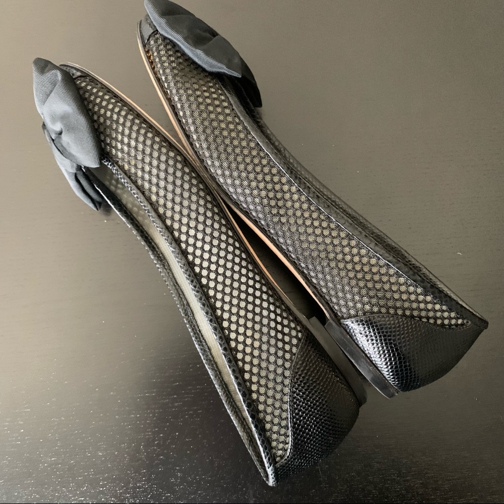 Giuseppe Zanotti Black Flats with Sleek Bow Detail size 8 - Picture 9 of 12